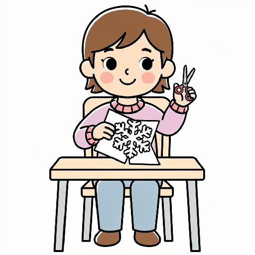 Cutting a Snowflake Letter